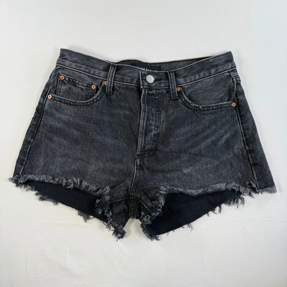ARITZIA Denim‎ Forum The Ex Boyfriend Short Black High Rise Size 25